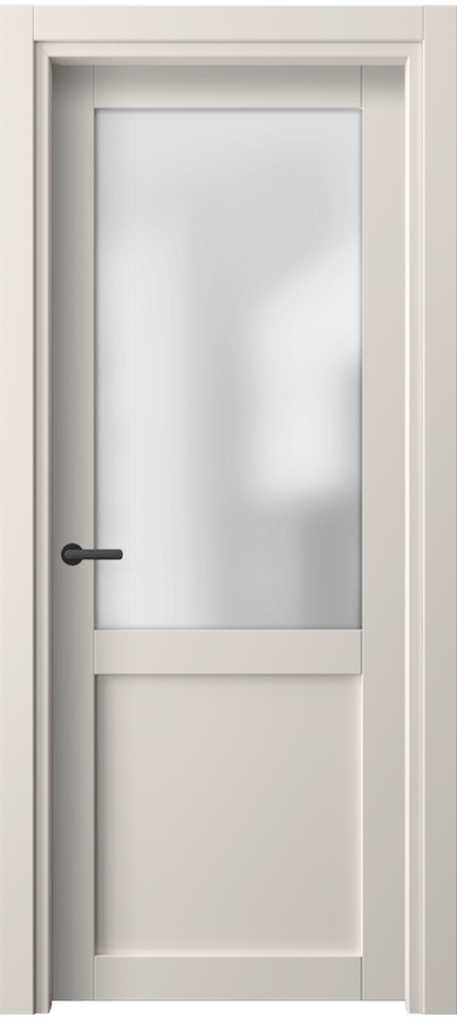Межкомнатная дверь Нео 2122 ПЭТ тёплый-белый Сатинированное стекло Цена 29370 ₽ | Volhovec