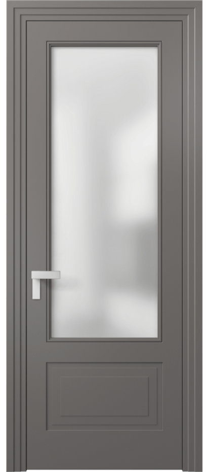 Дверь межкомнатная Рокка 8342 Матовый классический серый Сатинированное стекло Каскадный компланарный наличник МКЛС Цена 82899 ₽ Наличники уже входят в базовый комплект. Фабрика дверей Волховец 8 (800) 551 43 19 Межкомнатная дверь Рокка 8342 Матовый классический серый Сатинированное стекло Цена 82899 ₽ | Volhovec