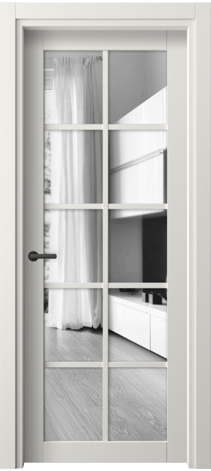Межкомнатная дверь Нео 2106 ПЭТ белоснежный Двустороннее зеркало, триплекс Цена 32539 ₽ | Volhovec