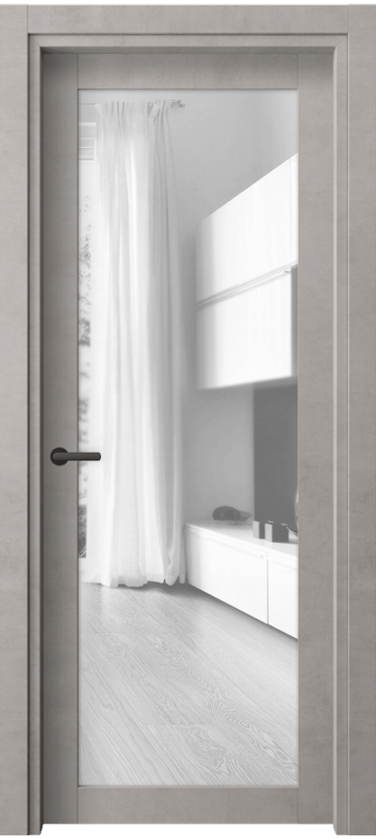 Межкомнатная дверь Нео 2102 Леон серебро Прозрачное стекло, триплекс Цена 38379 ₽ | Volhovec