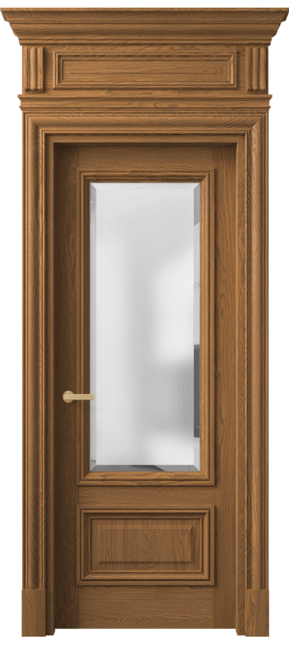 Межкомнатная дверь Антик 7306 Дуб пряный матовый Сатинированное стекло с фацетом Цена 291440 ₽ | Volhovec