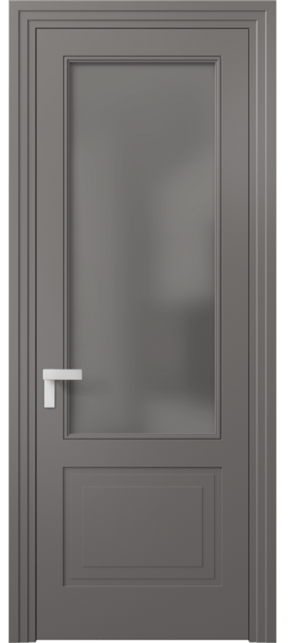 Дверь межкомнатная Рокка 8352 Матовый классический серый Сатинированное серое стекло, триплекс Каскадный компланарный наличник МКЛС Цена 91190 ₽ Наличники уже входят в базовый комплект. Фабрика дверей Волховец 8 (800) 551 43 19 Межкомнатная дверь Рокка 8352 Матовый классический серый Сатинированное серое стекло, триплекс Цена 91190 ₽ | Volhovec