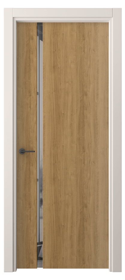 Межкомнатная дверь Фридом 4222 Грецкий орех Двустороннее серое зеркало, триплекс Цена 36539 ₽ | Volhovec