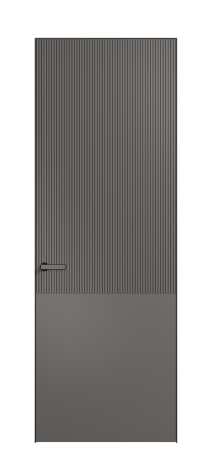 Дверь межкомнатная Вельвет АКП 8205 Матовый классический серый. Скрытый короб Черный Цена 70469 . Фабрика дверей Волховец 8 (800) 551 43 19 Межкомнатная дверь Вельвет АКП 8205 Матовый классический серый. Цена 70469 | Volhovec