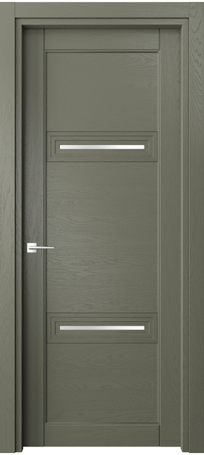 Межкомнатная дверь Эго 6113 Дуб оливковый тёмный Сатинированное стекло Цена 137830 ₽ | Volhovec