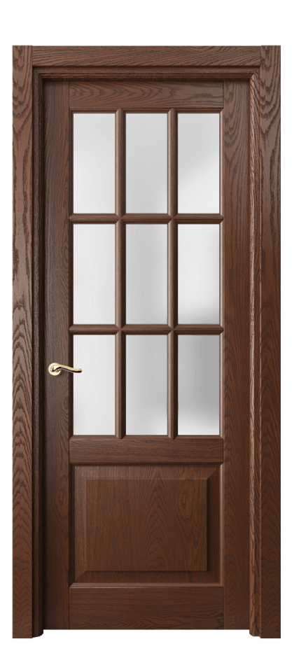 Межкомнатная дверь Лигнум 0748 Дуб коньячный брашированный Сатинированное стекло Цена 171999 ₽ | Volhovec