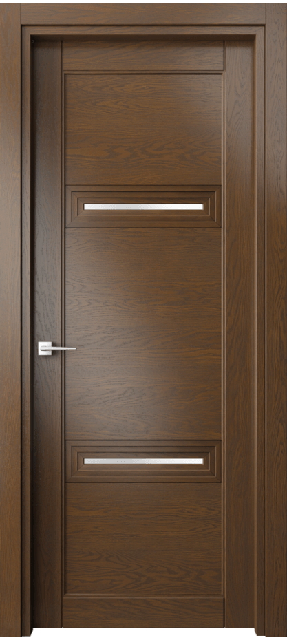 Межкомнатная дверь Эго 6113 Дуб королевский Сатинированное стекло Цена 137830 ₽ | Volhovec