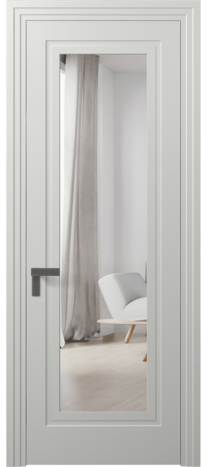 Дверь межкомнатная Рокка 8303 Матовый светло-серый Двустороннее зеркало, триплекс Каскадный компланарный наличник МССР Цена 82899 ₽ Наличники уже входят в базовый комплект. Фабрика дверей Волховец 8 (800) 551 43 19 Межкомнатная дверь Рокка 8303 Матовый светло-серый Двустороннее зеркало, триплекс Цена 82899 ₽ | Volhovec