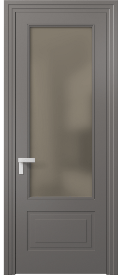 Межкомнатная дверь Рокка 8342 Матовый классический серый Сатинированное бронзовое стекло, триплекс Цена 82899 ₽ | Volhovec