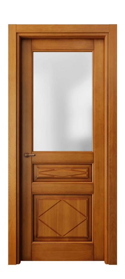 Межкомнатная дверь Тоскана Ромбо 6344 Бук светлый с патиной Сатинированное стекло Цена 128480 ₽ | Volhovec