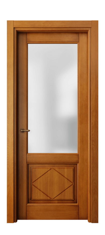 Межкомнатная дверь Тоскана Ромбо 6342 Бук светлый с патиной Сатинированное стекло Цена 123640 ₽ | Volhovec