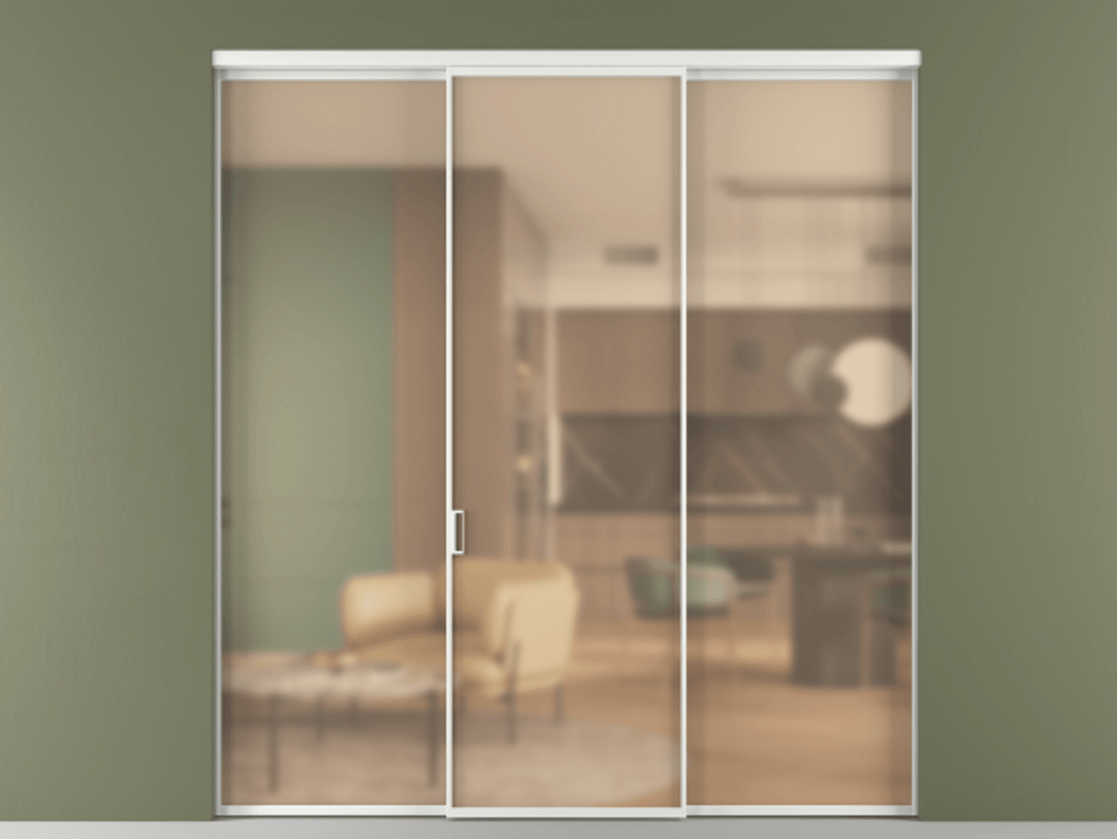 Перегородка Formato внутри проема трёхстворчатая #VENDORCODE# #FURNISH# #GLASS# Цена #PRICE# #CURRENCY# | Volhovec