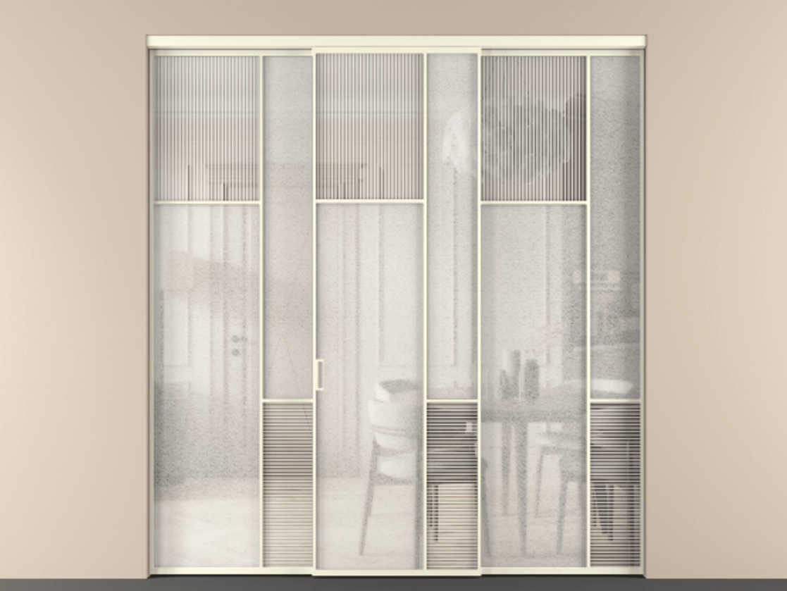 Перегородка Mosaic внутри проема трёхстворчатая #VENDORCODE# #FURNISH# #GLASS# Цена #PRICE# #CURRENCY# | Volhovec