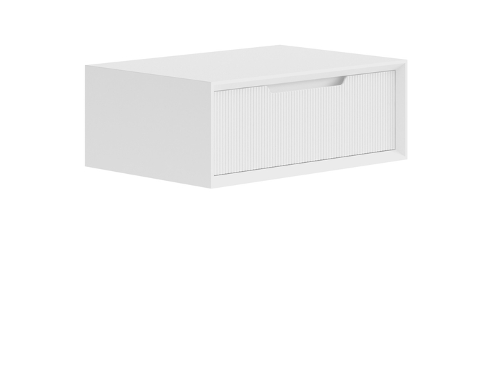 Мебель Тумба подвесная прикроватная Вельвет 1 ящик. Цвет Матовый белоснежный. Материал Гладкая эмаль. Коллекция Тумба подвесная прикроватная Вельвет 1 ящик. Фото. Мебель Тумба подвесная прикроватная Вельвет 1 ящик. Цвет Матовый белоснежный. Материал Гладкая эмаль. Коллекция Тумба подвесная прикроватная Вельвет 1 ящик. Картинка.