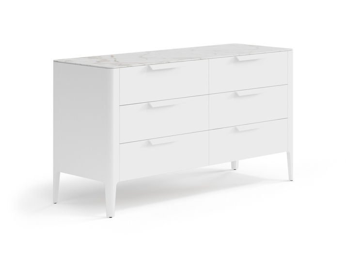 Мебель Комод Пьега 6 ящиков. Цвет Матовый белоснежный. Материал Гладкая эмаль. Коллекция Комод Пьега 6 ящиков. Фото. Мебель Комод Пьега 6 ящиков. Цвет Матовый белоснежный. Материал Гладкая эмаль. Коллекция Комод Пьега 6 ящиков. Картинка.