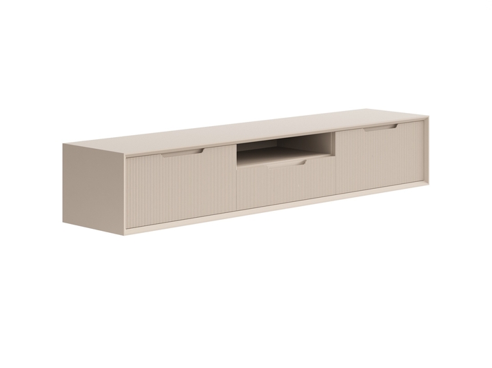 Мебель ТВ тумба подвесная Вельвет. Цвет Матовый бисквитный. Материал Гладкая эмаль. Коллекция ТВ тумба подвесная Вельвет. Фото. Мебель ТВ тумба подвесная Вельвет. Цвет Матовый бисквитный. Материал Гладкая эмаль. Коллекция ТВ тумба подвесная Вельвет. Картинка.