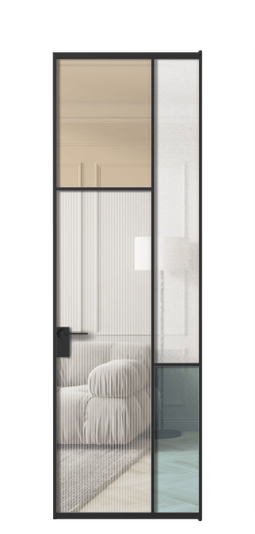 Межкомнатная дверь АЛПЛ041.10 ЧРН 4 стекла. Цвет Алюминий Черный. Материал Алюминий. Коллекция Мозаик. Фото. Дверь межкомнатная АЛПЛ041.10 ЧРН 4 стекла. Цвет Алюминий Черный. Материал Алюминий. Коллекция Мозаик. Картинка.