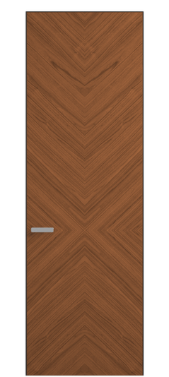Дверь межкомнатная 0205 ОМДМР Орех медный матовый. Цвет Орех медный матовый рифт. Материал Радиальный шпон НатурВуд. Коллекция Рифт. Картинка.