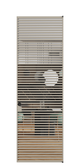 Межкомнатная дверь АЛПЛ040.06 Crystalvision АБСК. Цвет Алюминий бисквитный. Материал Алюминий в эмали. Коллекция Формато. Фото. Дверь межкомнатная АЛПЛ040.06 Crystalvision АБСК. Цвет Алюминий бисквитный. Материал Алюминий в эмали. Коллекция Формато. Картинка.