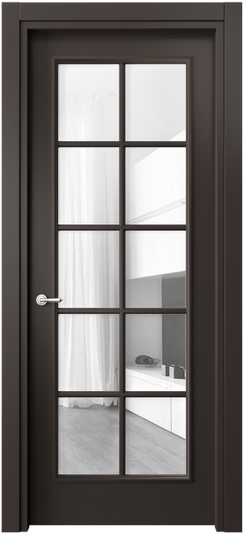 Межкомнатная дверь 8102 МАН Прозрачное стекло. Цвет Матовый антрацит. Материал Гладкая эмаль. Коллекция Париж. Фото. Дверь межкомнатная 8102 МАН Прозрачное стекло. Цвет Матовый антрацит. Материал Гладкая эмаль. Коллекция Париж. Картинка.