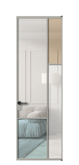 Межкомнатная дверь АЛПЛ041.12 АНСР4 стекла. Цвет Алюминий нейтральный серый. Материал Алюминий в эмали. Коллекция Мозаик. Фото. Дверь межкомнатная АЛПЛ041.12 АНСР4 стекла. Цвет Алюминий нейтральный серый. Материал Алюминий в эмали. Коллекция Мозаик. Картинка.