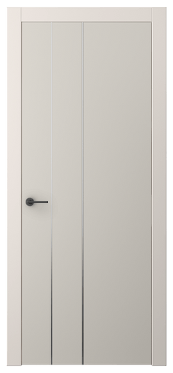 Дверь межкомнатная АКП 4203 ПЭСС. Цвет ПЭТ светло-серый. Материал ПЭТ. Коллекция Фридом. Картинка.
