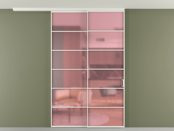 Алюминевая перегородка pv2_2_04_ Алюминий светло-серый Сатинированное розовое стекло, триплекс, 6мм. Цвет Алюминий светло-серый. Материал Алюминий в эмали. Коллекция Перегородка Формато вдоль стены на потолок 2 створки с синхронным механизмом. Фото. Алюминевая перегородка pv2_2_04_ Алюминий светло-серый Сатинированное розовое стекло, триплекс, 6мм. Цвет Алюминий светло-серый. Материал Алюминий в эмали. Коллекция Перегородка Формато вдоль стены на потолок 2 створки с синхронным механизмом. Картинка.