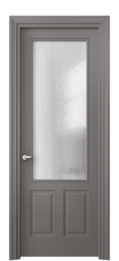 Дверь межкомнатная 8522 МКЛС ЛЕД. Цвет Матовый классический серый. Материал Гладкая эмаль. Коллекция Эссе. Картинка.