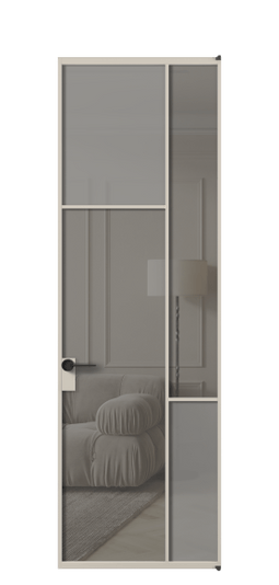 Межкомнатная дверь АЛПЛ041.10 АСБЖ Серый сатин матовое + Серый прозрачное. Цвет Алюминий светло-бежевый. Материал Алюминий в эмали. Коллекция Мозаик. Фото. Дверь межкомнатная АЛПЛ041.10 АСБЖ Серый сатин матовое + Серый прозрачное. Цвет Алюминий светло-бежевый. Материал Алюминий в эмали. Коллекция Мозаик. Картинка.