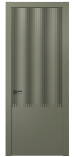 Дверь межкомнатная 8627 МОТ . Цвет Матовый оливковый тёмный. Материал Гладкая эмаль. Коллекция Дюна. Картинка.