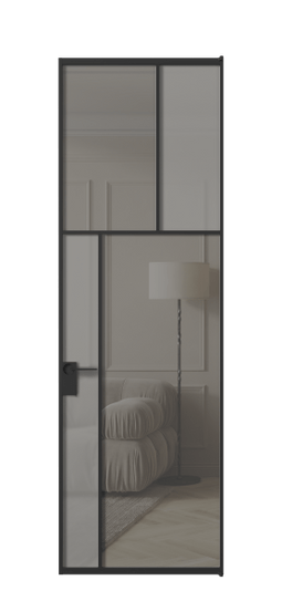 АЛПЛ041.22 ЧРН Серый сатин матовое + Серый прозрачное