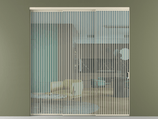 Перегородка Формато внутри проёма 3 створки с синхронным механизмом