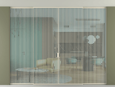 Перегородка Формато внутри проёма скрытое крепление в потолок 4 створки