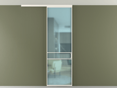 Перегородка Формато вдоль стены на потолок 1 створка