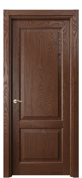 Дверь межкомнатная 0741 ДКЧ.Б. Цвет Дуб коньячный брашированный. Материал Массив дуба брашированный. Коллекция Лигнум. Картинка.