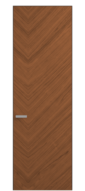 Дверь межкомнатная 0201 ОМДМР Орех медный матовый. Цвет Орех медный матовый рифт. Материал Радиальный шпон НатурВуд. Коллекция Рифт. Картинка.