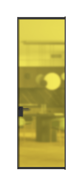 Дверь межкомнатная АЛПЛ040.01 САТ ЖЕЛ ЧЕР. Цвет Алюминий Черный. Материал Алюминий. Коллекция Формато. Картинка.