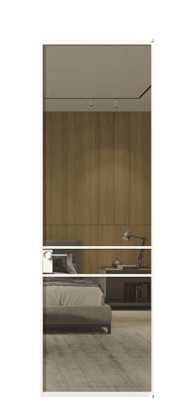 Дверь межкомнатная АЛПЛ040.02 Stopsol Bronze БЕЛ. Цвет Алюминий Белый. Материал Алюминий. Коллекция Формато. Картинка.